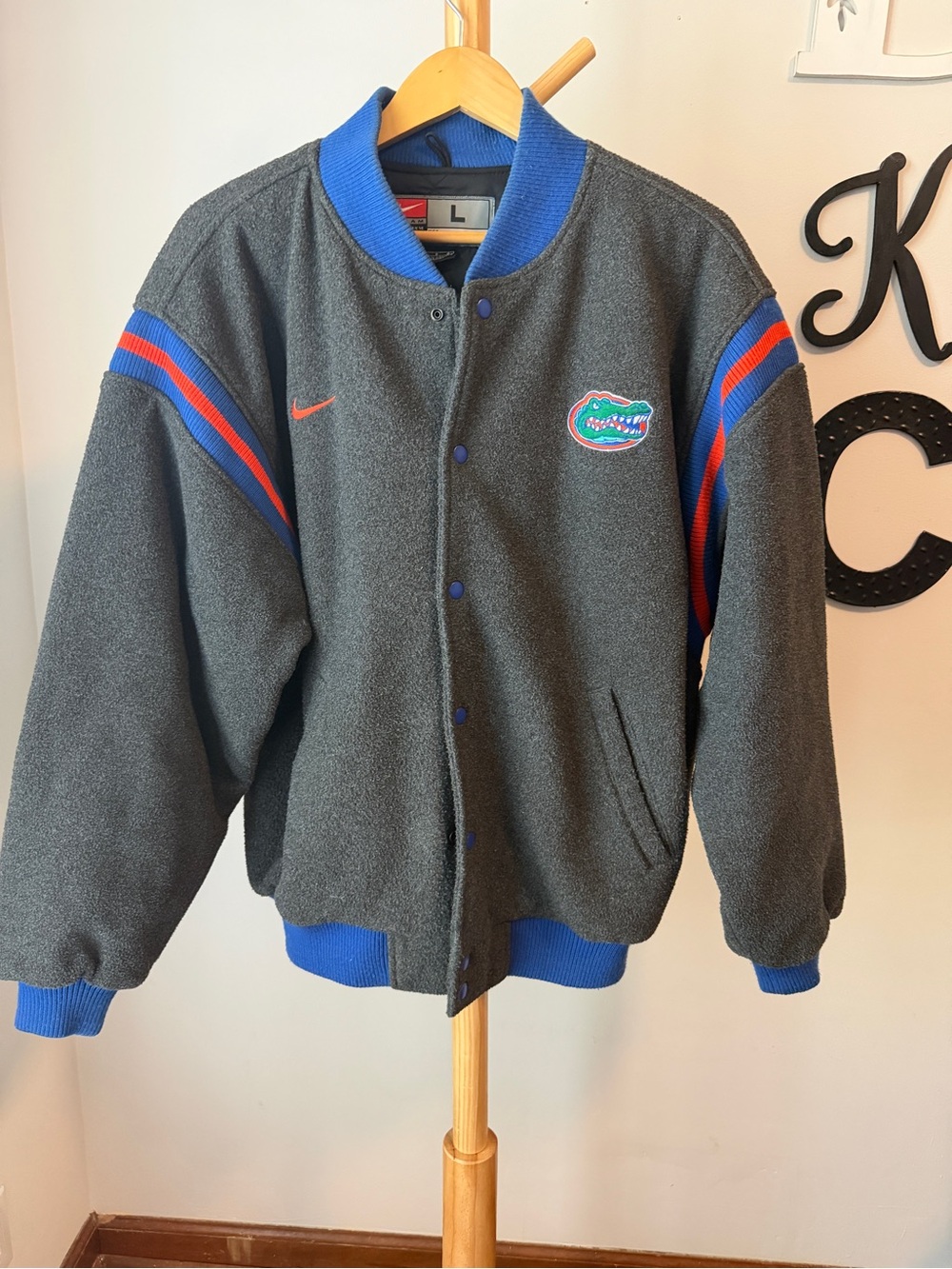 Vintage Nike Florida Gators UF Fleece Varsity Jacket Men’s Size Large Coat